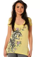 t shirt ed hardy 2012 style femmes yellow bao,ed hardy promo